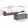 8-teiliges Gartensofa-Set und schwarze synthetische Rattankissen von , Gartensets - Ref: Foro24-3255152, Preis: 595,26 €, Rab...