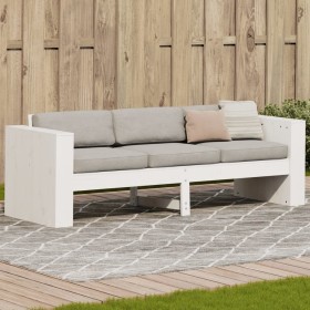 3 seater garden sofa solid white pine wood 189x60x62 cm by , Outdoor sofas - Ref: Foro24-832374, Price: 185,52 €, Discount: %