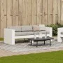 Sofá de jardín 3 plazas madera maciza pino blanco 189x60x62 cm de , Sofás de exterior - Ref: Foro24-832374, Precio: 183,15 €,...
