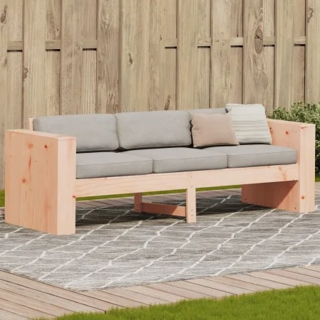 Sofá de jardín de 3 plazas madera maciza Douglas 189x60x62 cm de , Sofás de exterior - Ref: Foro24-832376, Precio: 164,87 €, ...