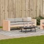 Sofá de jardín de 3 plazas madera maciza Douglas 189x60x62 cm de , Sofás de exterior - Ref: Foro24-832376, Precio: 164,87 €, ...