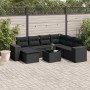 8-piece garden sofa set and black synthetic rattan cushions by , Garden sets - Ref: Foro24-3255242, Price: 512,07 €, Discount: %