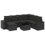 8-teiliges Gartensofa-Set und schwarze synthetische Rattankissen von , Gartensets - Ref: Foro24-3255242, Preis: 512,06 €, Rab...
