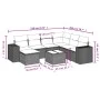 8-piece garden sofa set and black synthetic rattan cushions by , Garden sets - Ref: Foro24-3255242, Price: 512,06 €, Discount: %