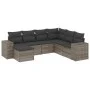 7-teiliges Gartensofa-Set mit grauen PE-Rattan-Kissen von , Gartensets - Ref: Foro24-3255237, Preis: 448,33 €, Rabatt: %