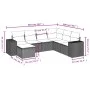 7-teiliges Gartensofa-Set mit grauen PE-Rattan-Kissen von , Gartensets - Ref: Foro24-3255237, Preis: 448,33 €, Rabatt: %