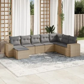 Garden sofa set with beige cushions 8 pcs PE rattan by , Garden sets - Ref: Foro24-3255296, Price: 529,54 €, Discount: %