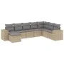 Garden sofa set with beige cushions 8 pcs PE rattan by , Garden sets - Ref: Foro24-3255296, Price: 529,54 €, Discount: %