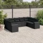 8-teiliges Gartensofa-Set und schwarze synthetische Rattankissen von , Gartensets - Ref: Foro24-3255332, Preis: 612,04 €, Rab...