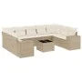 Garden sofa set with beige cushions 10 pieces synthetic rattan by , Garden sets - Ref: Foro24-3255345, Price: 725,61 €, Disco...