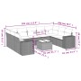 10-piece garden sofa set with gray synthetic rattan cushions by , Garden sets - Ref: Foro24-3255347, Price: 627,02 €, Discoun...