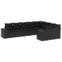 Set de sofás de jardín 8 piezas y cojines ratán sintético negro de , Conjuntos de jardín - Ref: Foro24-3255372, Precio: 612,0...