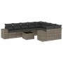 10-piece garden sofa set with gray synthetic rattan cushions by , Garden sets - Ref: Foro24-3255387, Price: 627,02 €, Discoun...