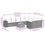 10-piece garden sofa set with gray synthetic rattan cushions by , Garden sets - Ref: Foro24-3255387, Price: 627,02 €, Discoun...
