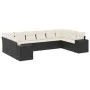 Garden sofa set 10 pieces with black synthetic rattan cushions by , Garden sets - Ref: Foro24-3255403, Price: 605,69 €, Disco...