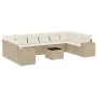 11-piece garden sofa set with beige synthetic rattan cushions by , Garden sets - Ref: Foro24-3255415, Price: 750,21 €, Discou...