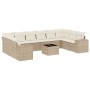 Set de sofás de jardín 11pzas con cojines ratán sintético beige de , Conjuntos de jardín - Ref: Foro24-3255415, Precio: 725,2...