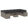 11-piece garden sofa set and gray synthetic rattan cushions by , Garden sets - Ref: Foro24-3255417, Price: 672,22 €, Discount: %