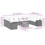11-piece garden sofa set and gray synthetic rattan cushions by , Garden sets - Ref: Foro24-3255417, Price: 650,34 €, Discount: %