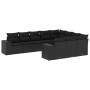 Garden sofa set 10 pieces with black synthetic rattan cushions by , Garden sets - Ref: Foro24-3255422, Price: 648,35 €, Disco...
