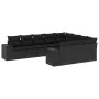 Set de sofás de jardín 10 pzas cojines ratán sintético negro de , Conjuntos de jardín - Ref: Foro24-3255422, Precio: 638,19 €...