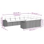 Garden sofa set 10 pieces with black synthetic rattan cushions by , Garden sets - Ref: Foro24-3255422, Price: 648,35 €, Disco...