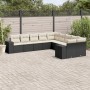 Gartensofa-Set 10-teilig mit schwarzen synthetischen Rattankissen von , Gartensets - Ref: Foro24-3255443, Preis: 603,09 €, Ra...