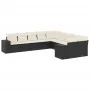 Gartensofa-Set 10-teilig mit schwarzen synthetischen Rattankissen von , Gartensets - Ref: Foro24-3255443, Preis: 605,69 €, Ra...