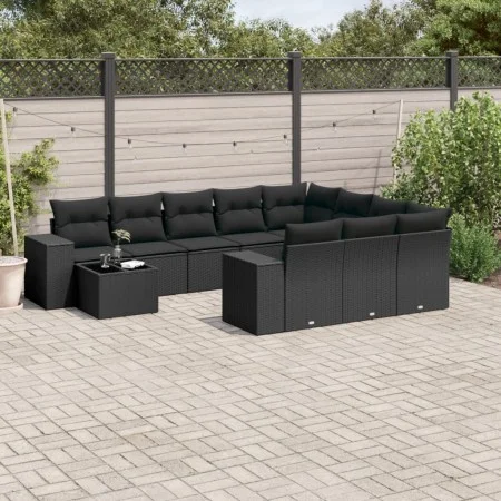 11-piece garden sofa set and black synthetic rattan cushions by , Garden sets - Ref: Foro24-3255462, Price: 691,82 €, Discoun...