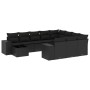 11-teiliges Gartensofa-Set und schwarze synthetische Rattankissen von , Gartensets - Ref: Foro24-3255462, Preis: 681,23 €, Ra...