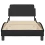 Estructura de cama con cabecero cuero sintético negro 80x200 cm de , Camas y somieres - Ref: Foro24-373078, Precio: 107,59 €,...