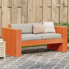 2-Sitzer-Gartensofa aus wachsbraunem Kiefernholz, 134 x 60 x 62 cm von , Outdoor-Sofas - Ref: Foro24-844625, Preis: 117,56 €,...