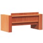 Sofá de jardín 2 plazas madera de pino marrón cera 134x60x62 cm de , Sofás de exterior - Ref: Foro24-844625, Precio: 144,70 €