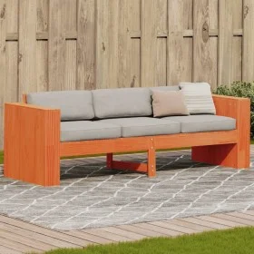 3-seater garden sofa in wax brown pine wood 189x60x62 cm by , Outdoor sofas - Ref: Foro24-844627, Price: 150,66 €, Discount: %