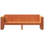 3-seater garden sofa in wax brown pine wood 189x60x62 cm by , Outdoor sofas - Ref: Foro24-844627, Price: 152,21 €, Discount: %