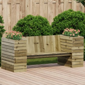 Bench with planters impregnated pine wood 167.5x60x65 cm by , Outdoor sofas - Ref: Foro24-844644, Price: 249,62 €, Discount: %