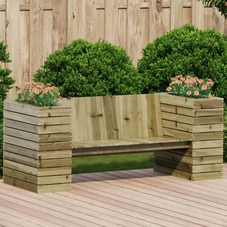 Bank mit Pflanzgefäßen aus imprägniertem Kiefernholz, 167,5 x 60 x 65 cm von , Outdoor-Sofas - Ref: Foro24-844644, Preis: 249...