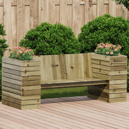 Bank mit Pflanzgefäßen aus imprägniertem Kiefernholz, 167,5 x 60 x 65 cm von , Outdoor-Sofas - Ref: Foro24-844644, Preis: 249...