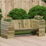 Bank mit Pflanzgefäßen aus imprägniertem Kiefernholz, 167,5 x 60 x 65 cm von , Outdoor-Sofas - Ref: Foro24-844644, Preis: 249...