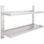 Floating wall shelf 2 levels stainless steel 120x30 cm by vidaXL, Shelves and shelves - Ref: Foro24-51048, Price: 101,94 €, D...