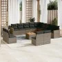 14-teilige Gartensofagarnitur mit grauen synthetischen Rattankissen von , Gartensets - Ref: Foro24-3226494, Preis: 809,95 €, ...