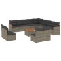 14-piece garden sofa set with gray synthetic rattan cushions by , Garden sets - Ref: Foro24-3226494, Price: 798,93 €, Discoun...