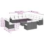 14-teilige Gartensofagarnitur mit grauen synthetischen Rattankissen von , Gartensets - Ref: Foro24-3226494, Preis: 809,95 €, ...