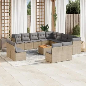 Garden sofa set 14 pieces and beige synthetic rattan cushions mix by , Garden sets - Ref: Foro24-3256269, Price: 853,30 €, Di...