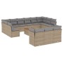 Gartensofa-Set 14-teilig und beige synthetische Rattankissen-Mischung von , Gartensets - Ref: Foro24-3256255, Preis: 854,47 €...