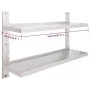 Floating wall shelf 2 levels stainless steel 120x30 cm by vidaXL, Shelves and shelves - Ref: Foro24-51048, Price: 101,94 €, D...