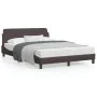 Dark brown fabric bed frame with headboard 120x200cm by , Beds and slatted bases - Ref: Foro24-373148, Price: 137,89 €, Disco...