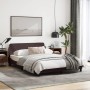 Estructura de cama con cabecero de tela marrón oscuro 120x200cm de , Camas y somieres - Ref: Foro24-373148, Precio: 140,02 €,...