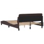 Estructura de cama con cabecero de tela marrón oscuro 120x200cm de , Camas y somieres - Ref: Foro24-373148, Precio: 140,02 €,...