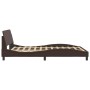 Brown synthetic leather headboard bed frame 120x200 cm by , Beds and slatted bases - Ref: Foro24-373160, Price: 161,60 €, Dis...